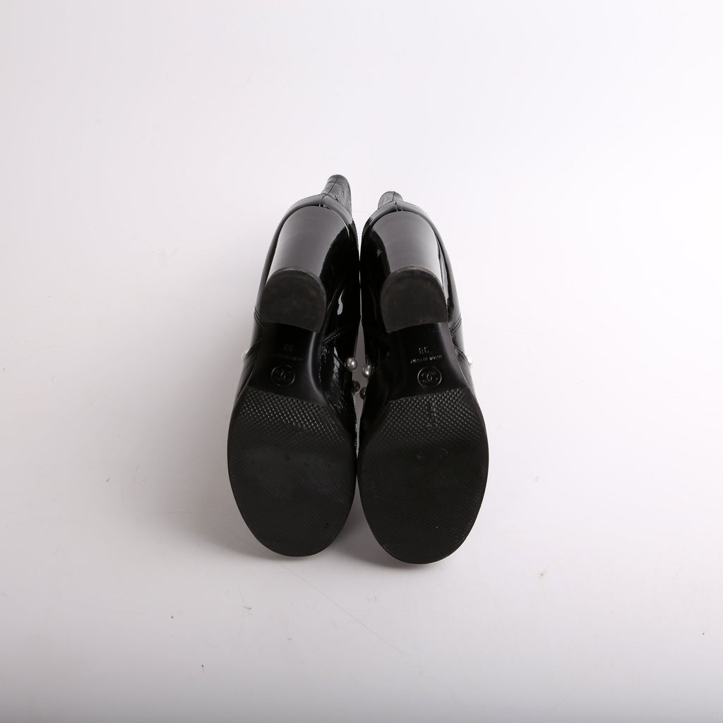 Patent Pearl CC Booties Size 38