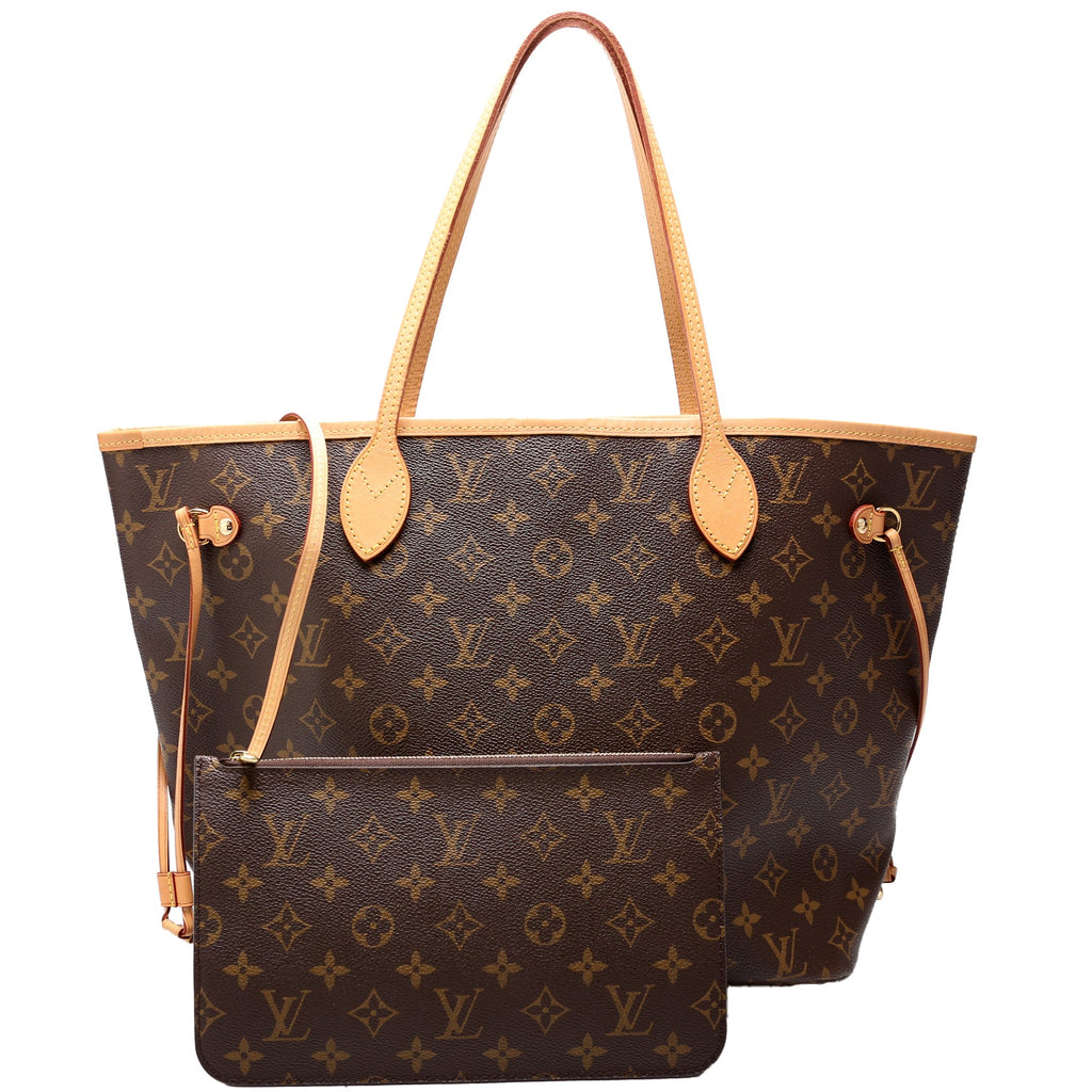 Neverfull With Wallet MM Monogram Beige