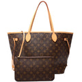 Neverfull With Wallet MM Monogram Beige