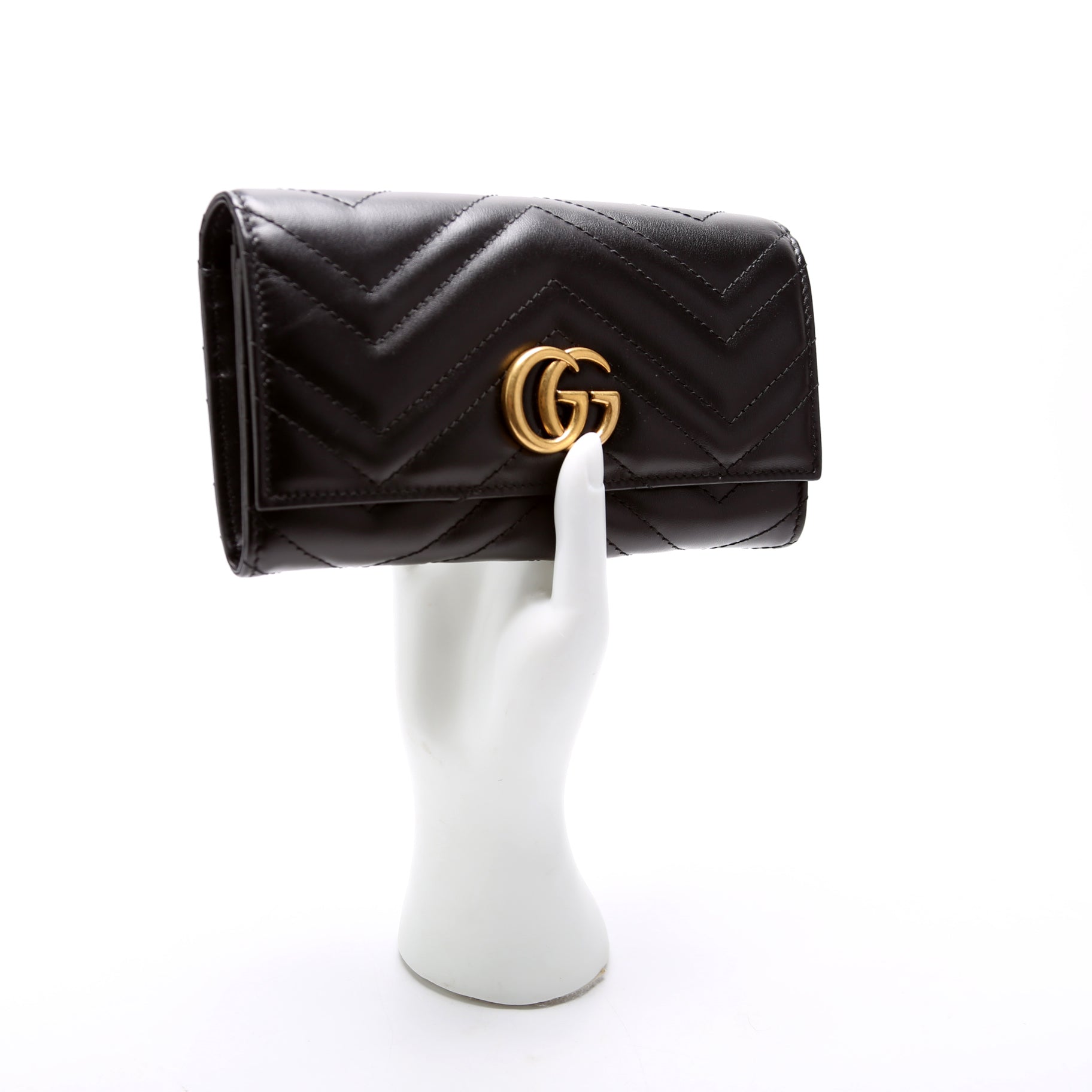 443436 Marmont Continental Wallet Black