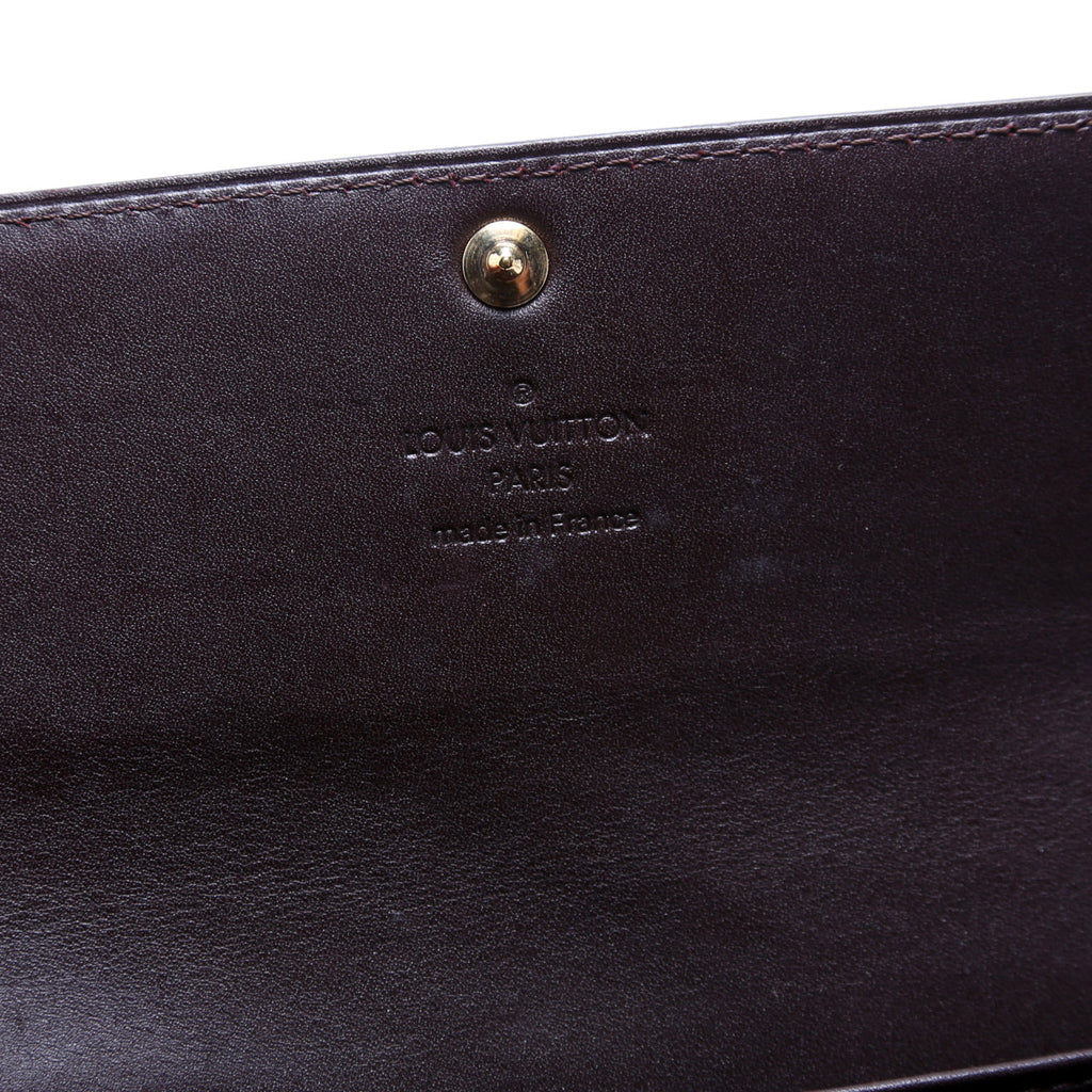 Sarah Wallet Vernis Burgundy
