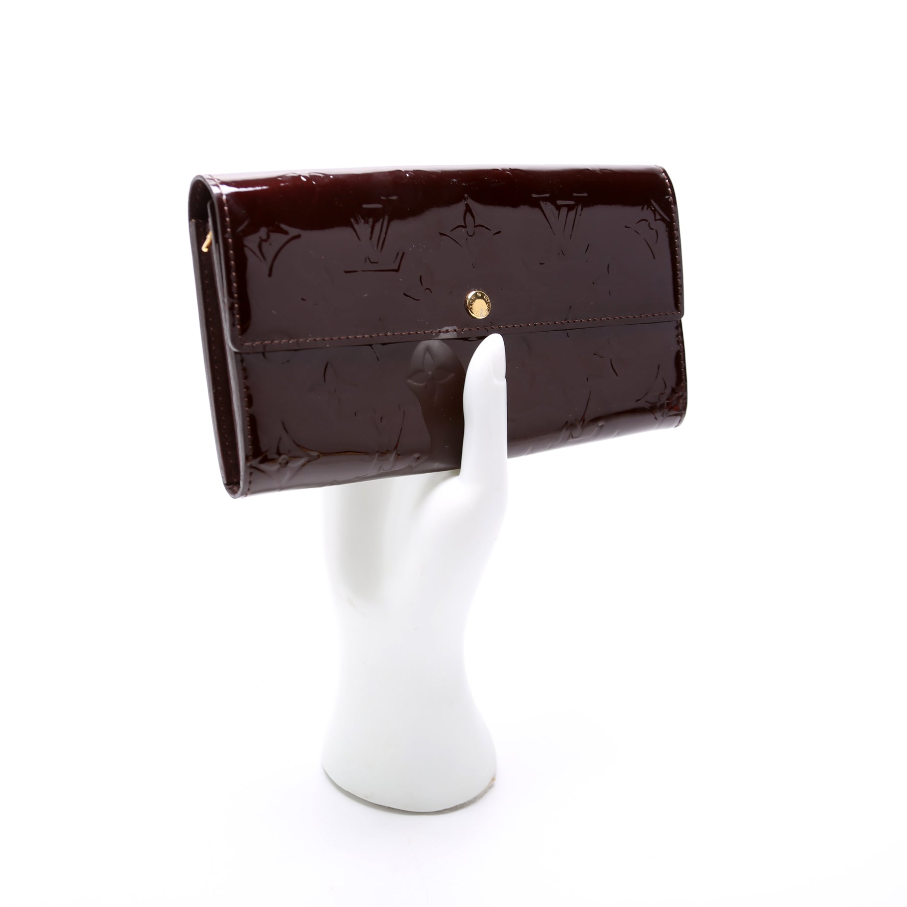 Sarah Wallet Vernis Burgundy