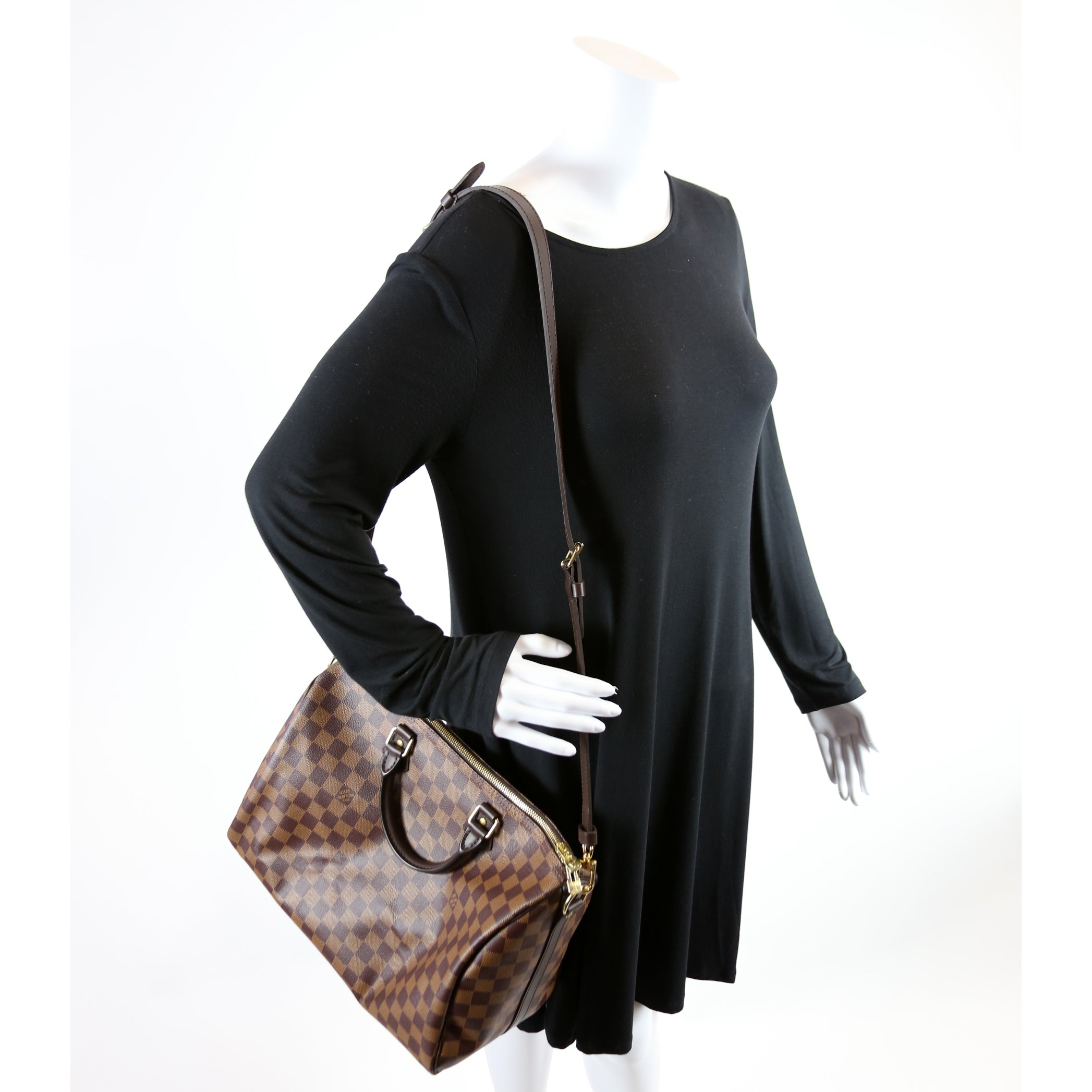 Speedy 35 Bandouliere Damier Ebene