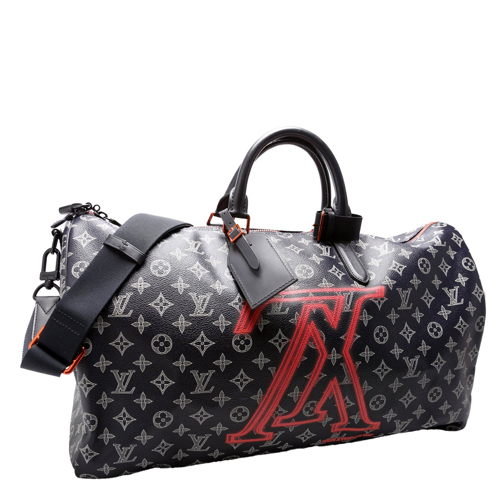 Keepall 50 Bandouliere Upside Down Monogram Navy