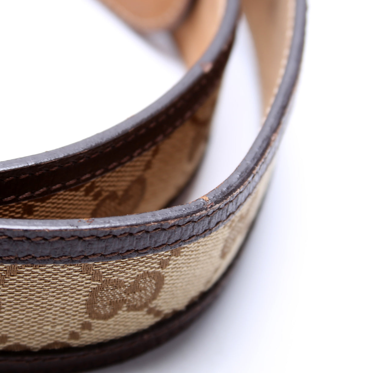 114876 Interlocking Leather Belt Size 85/34 Brown