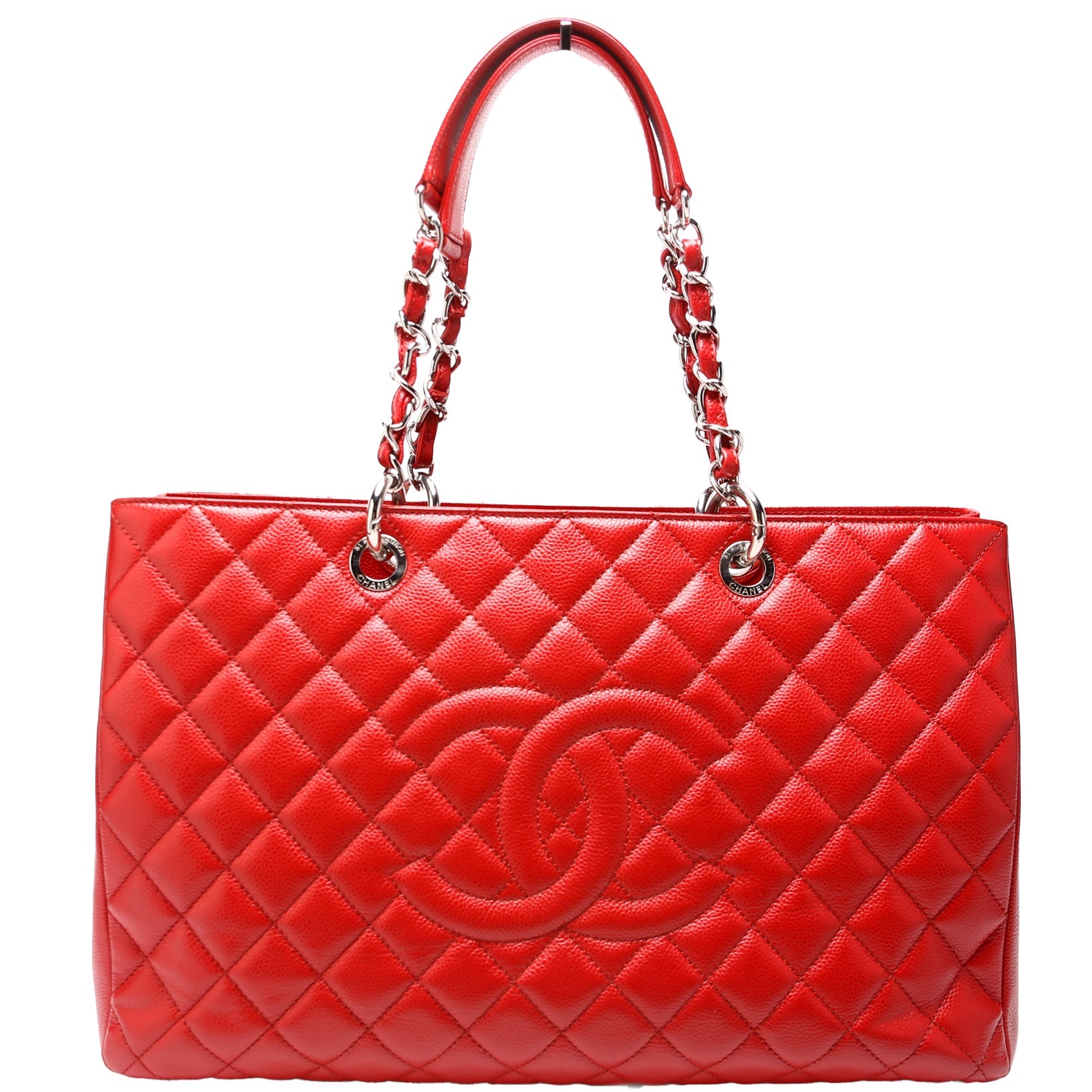 Grand Shopping Tote Caviar XL Red