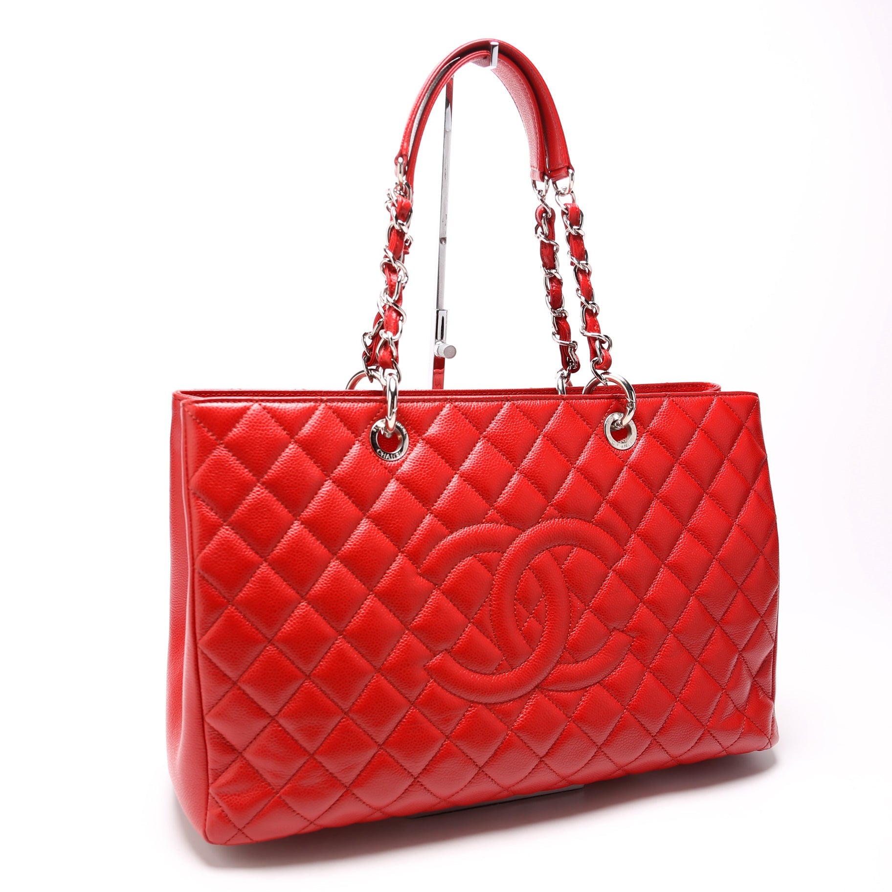 Grand Shopping Tote Caviar XL Red