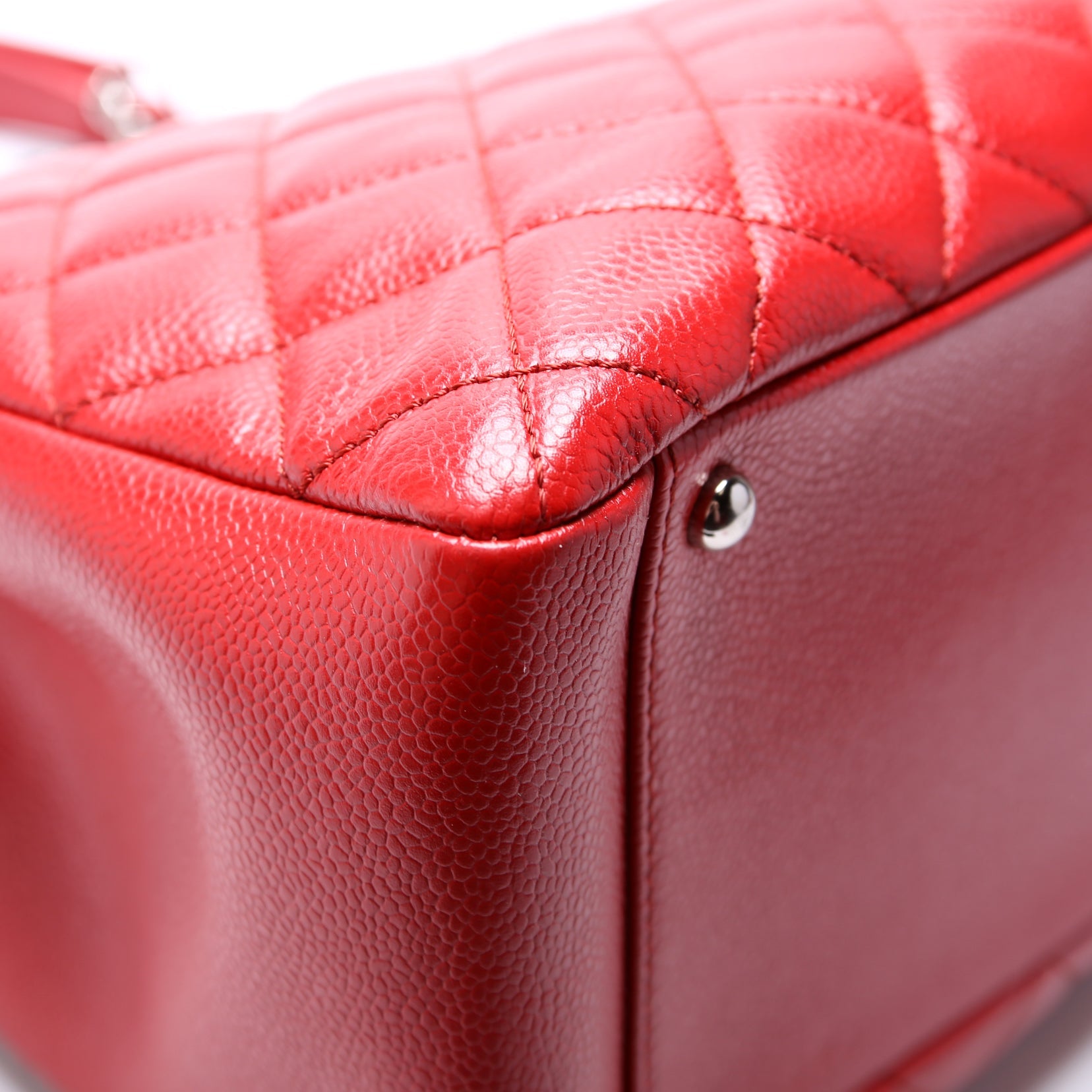 Grand Shopping Tote Caviar XL Red