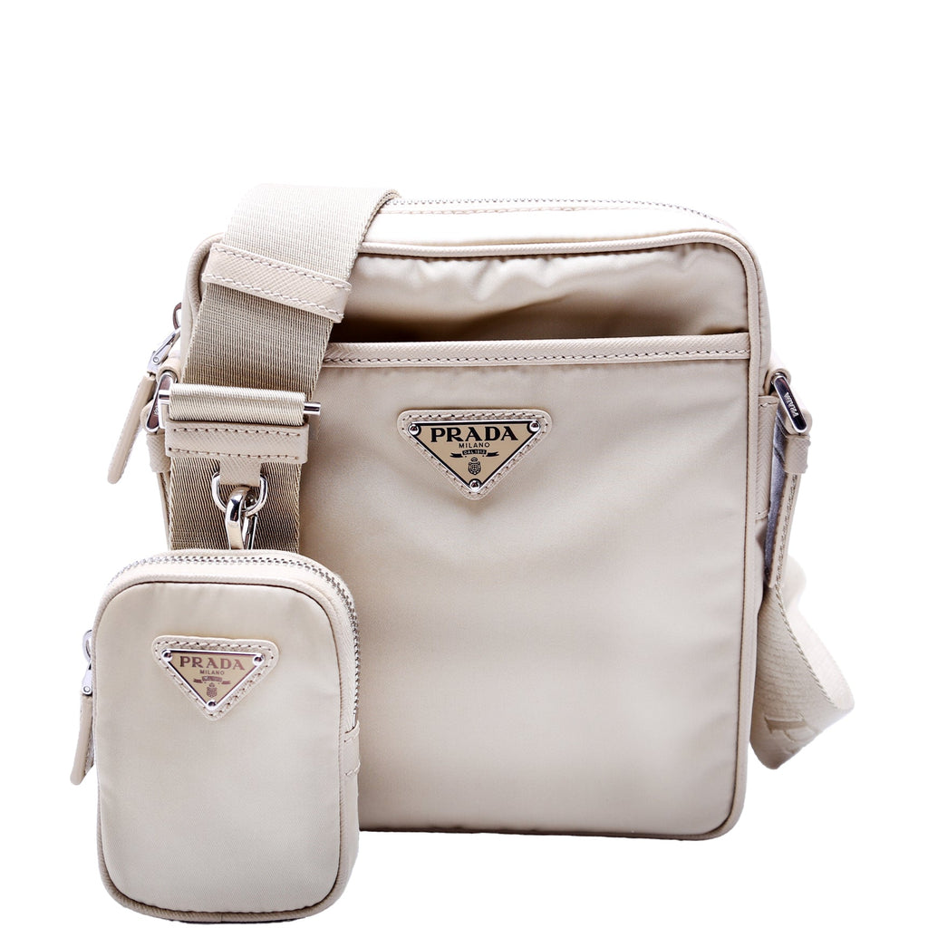 Prada 2VH112 Re-Nylon/Saffiano Leather Shoulder Gold