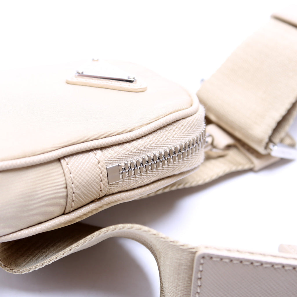 Prada 2VH112 Re-Nylon/Saffiano Leather Shoulder Gold