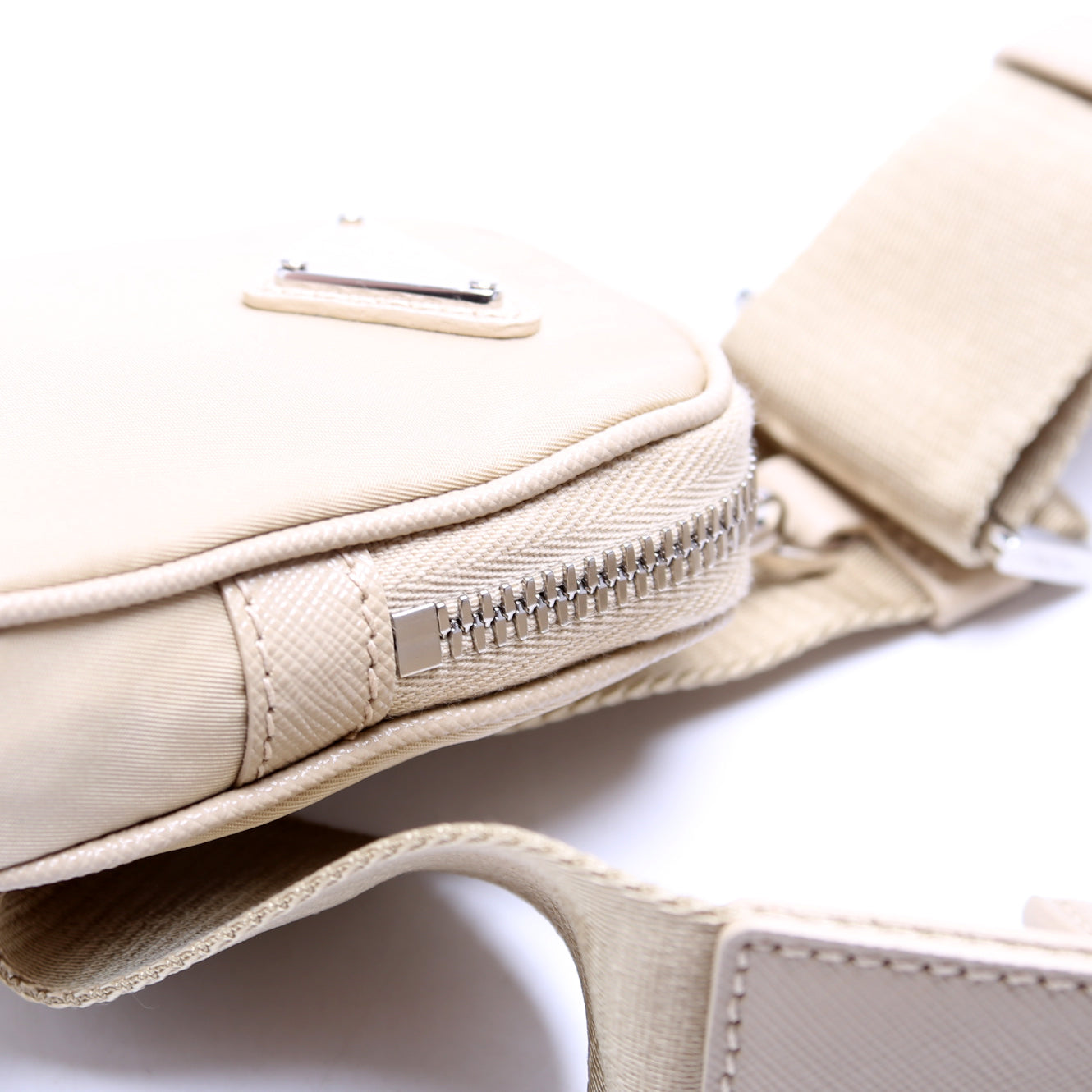 Prada 2VH112 Re-Nylon/Saffiano Leather Shoulder Gold