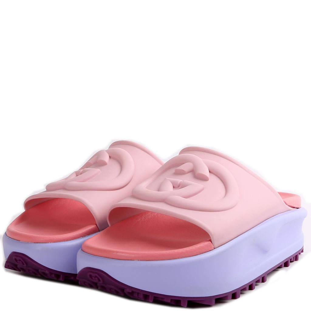 Interlocking G Rubber Platform Slides Size 39