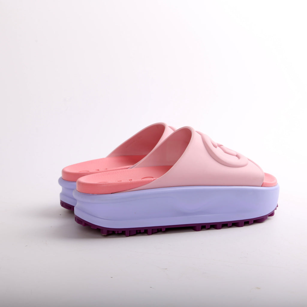 Interlocking G Rubber Platform Slides Size 39