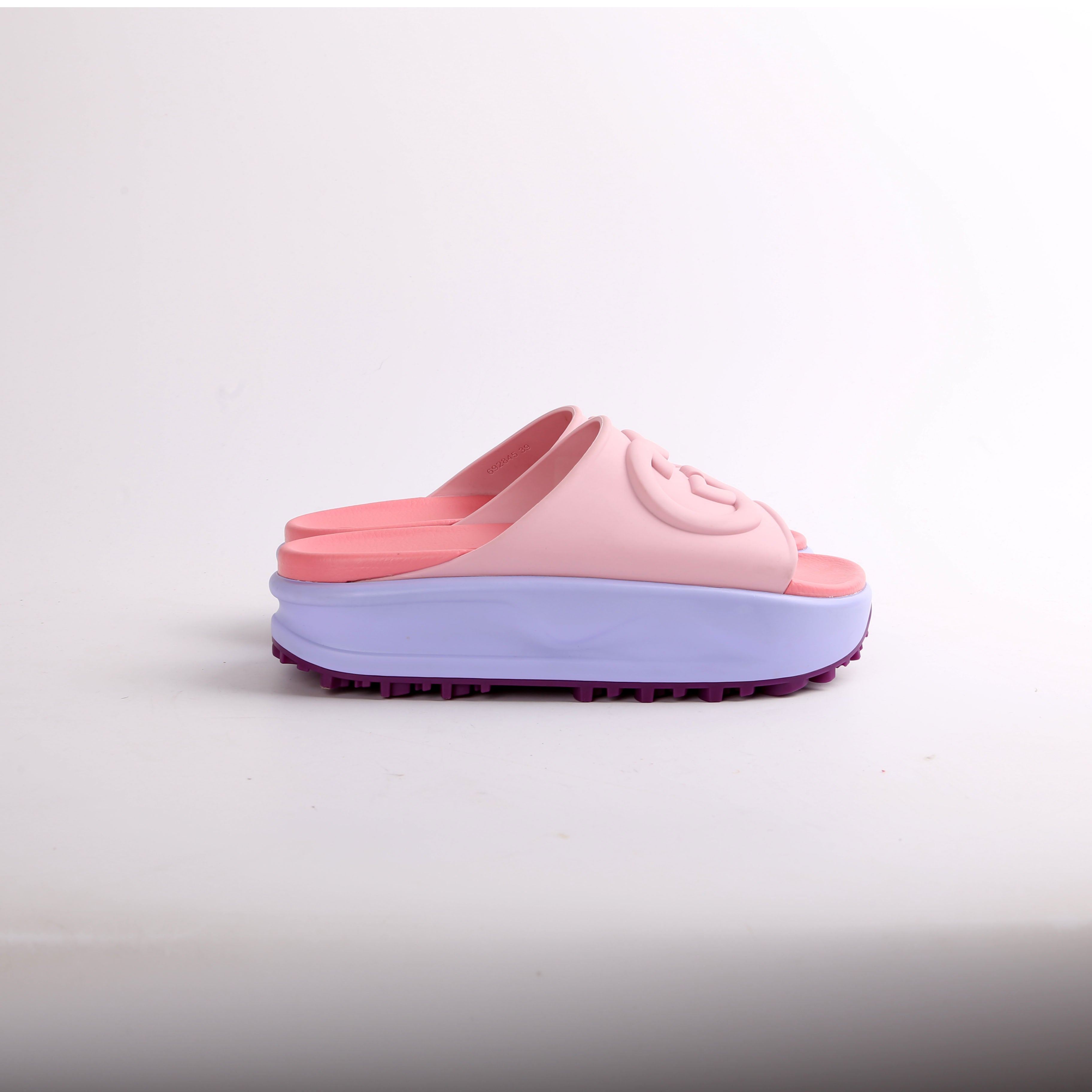 Interlocking G Rubber Platform Slides Size 39