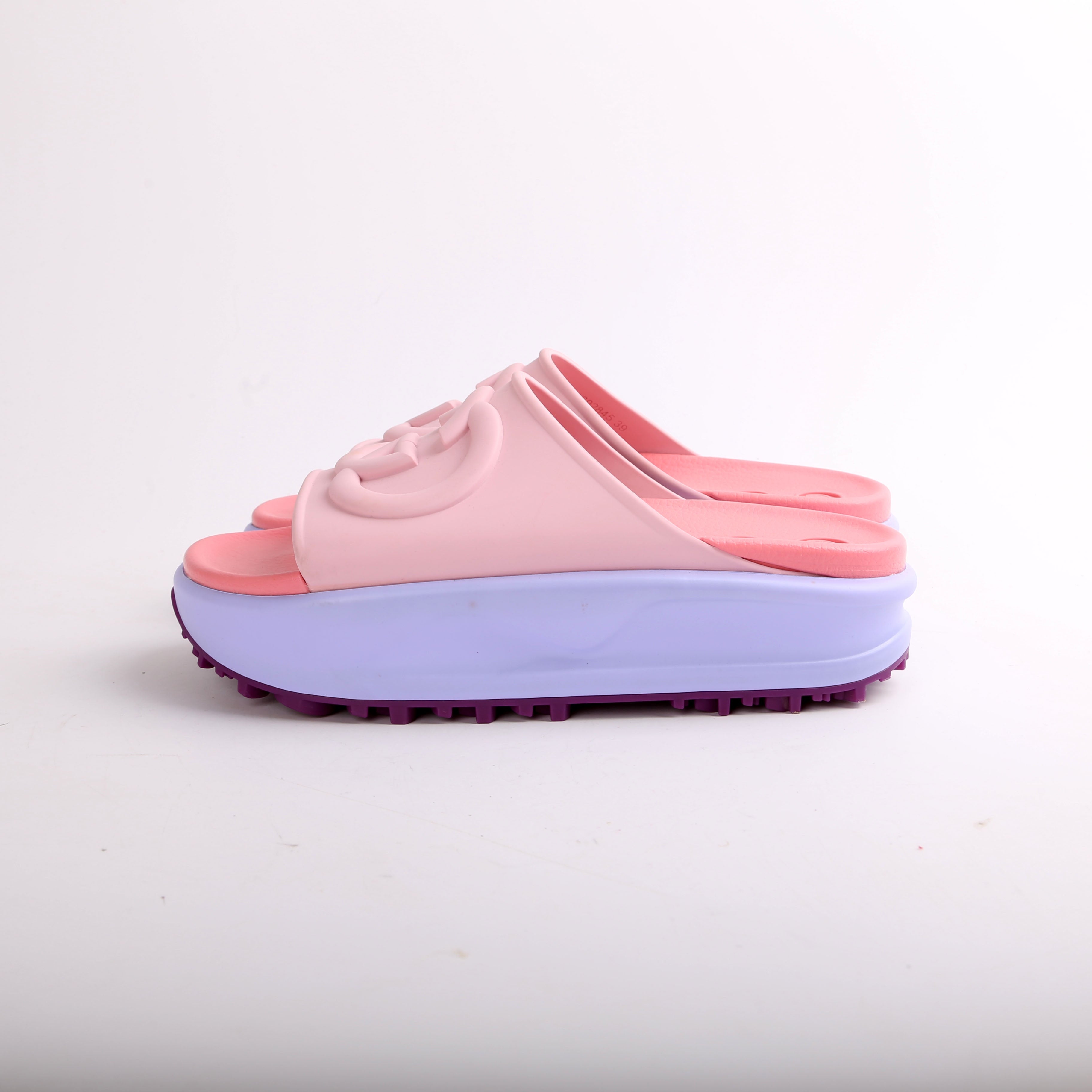 Interlocking G Rubber Platform Slides Size 39