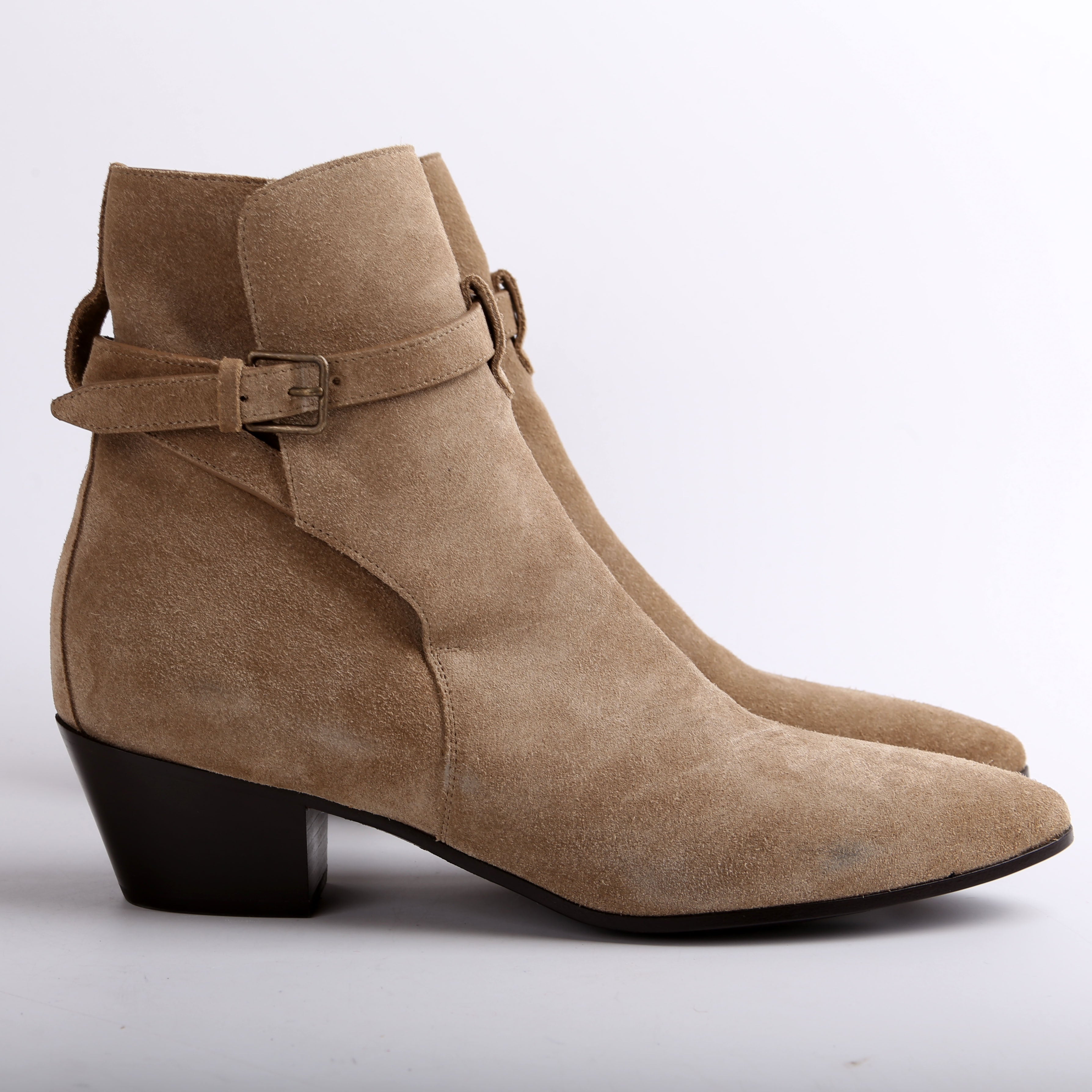 Suede Wyatt Buck Strap Boots Size 42