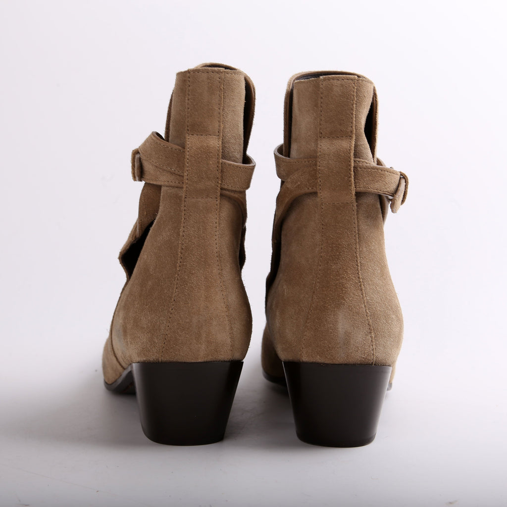 Suede Wyatt Buck Strap Boots Size 42