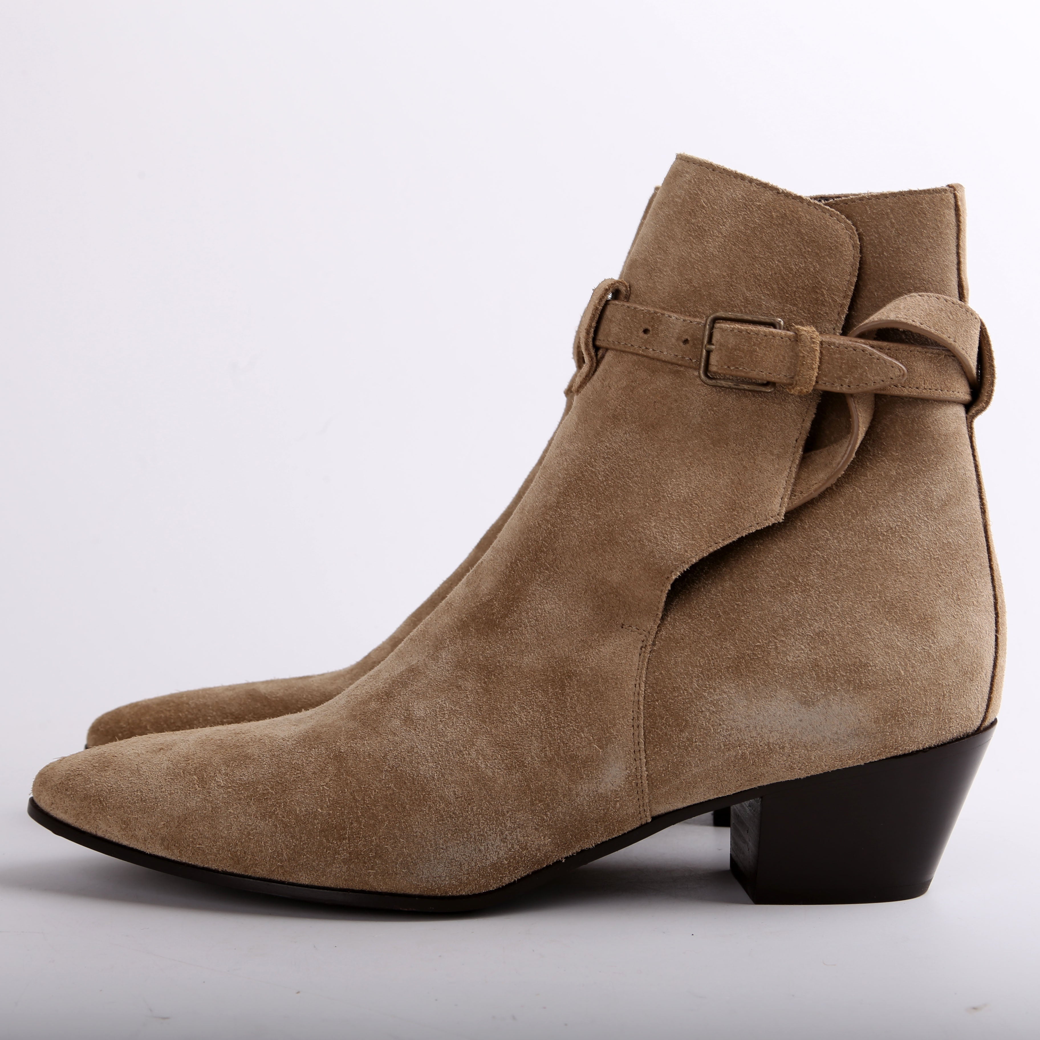Suede Wyatt Buck Strap Boots Size 42