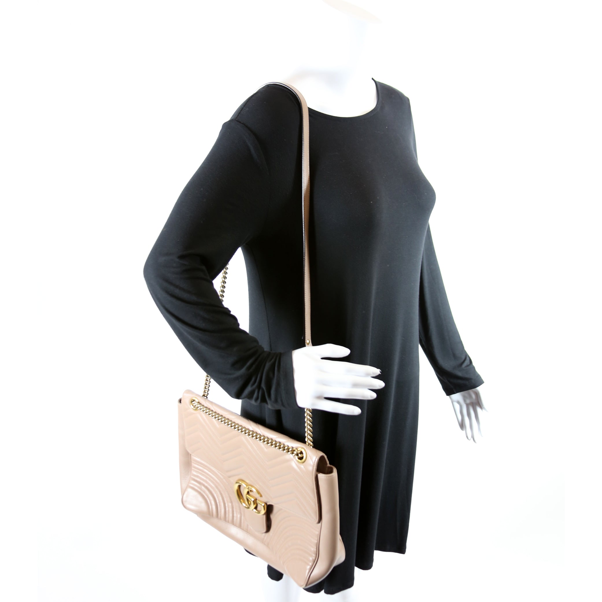 Gucci 498090 Marmont Large Nude
