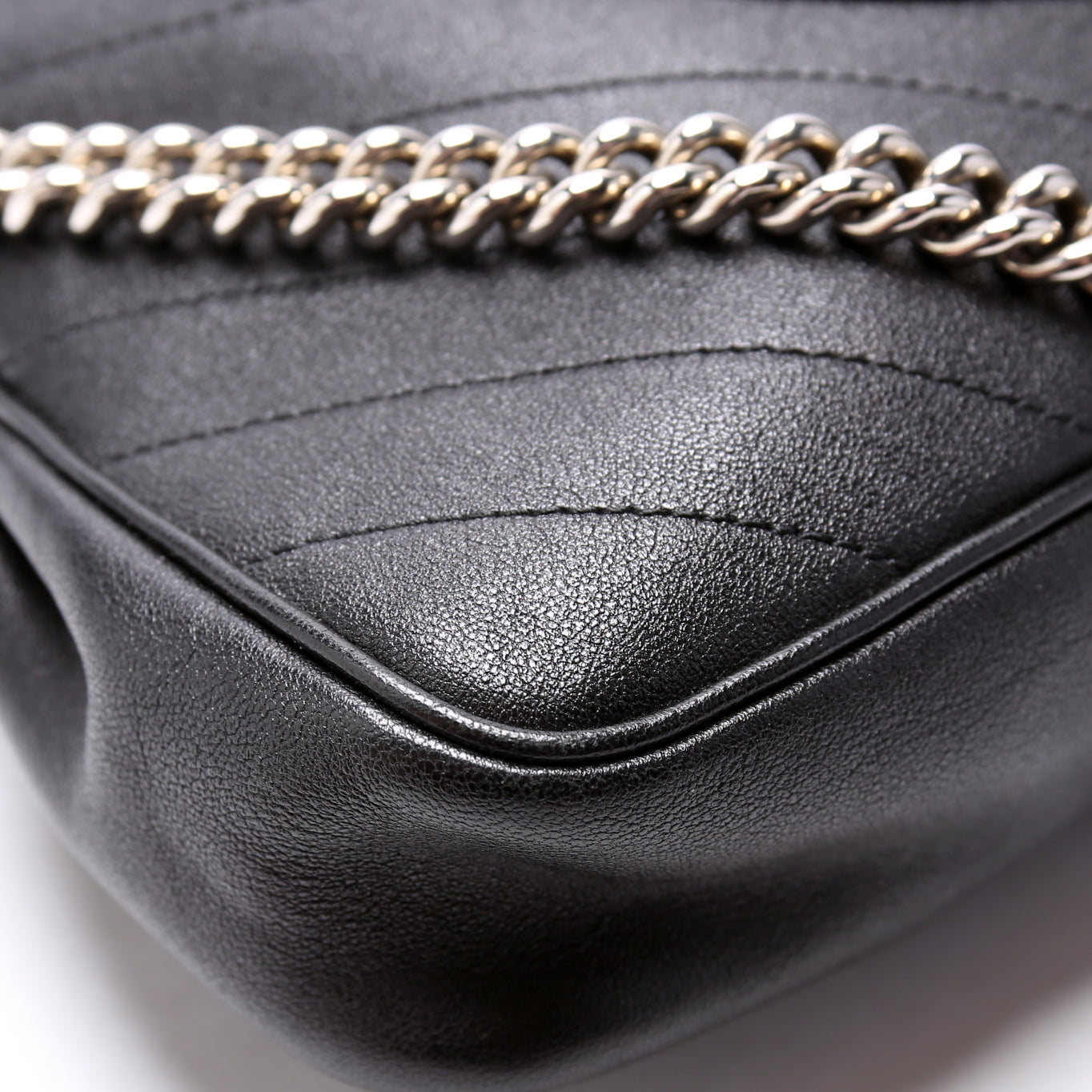 751518 Blondie Small Leather Tote Black