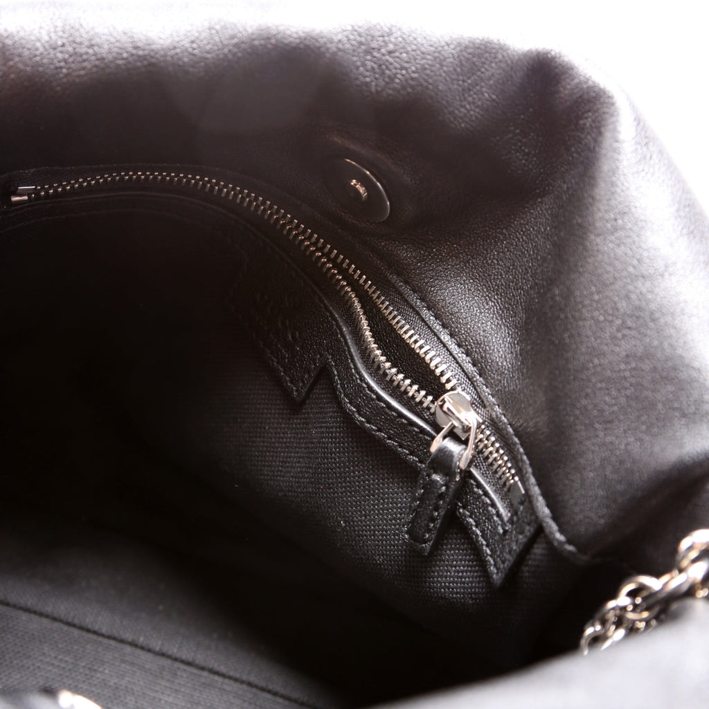 751518 Blondie Small Leather Tote Black