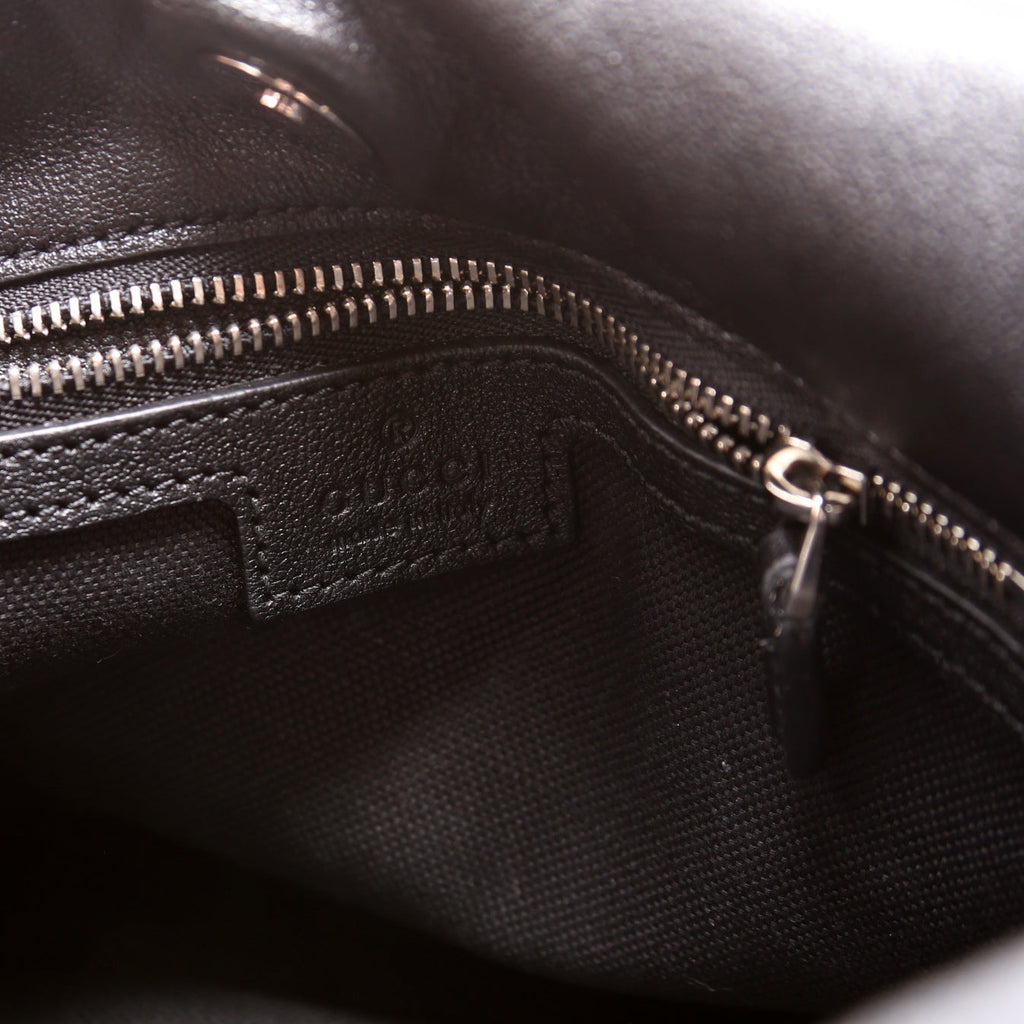 751518 Blondie Small Leather Tote Black