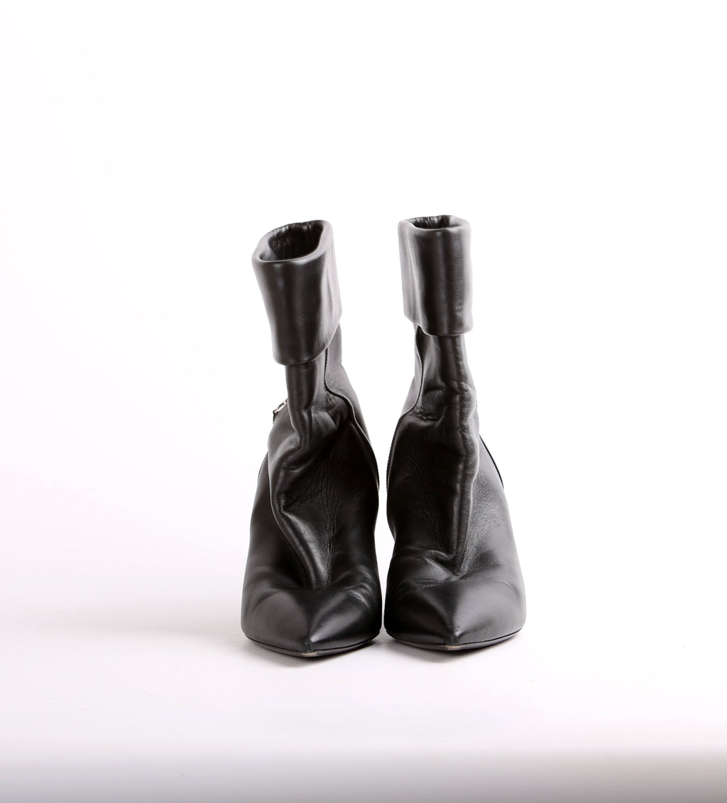 Leather Niki 95MM Booties Size 40