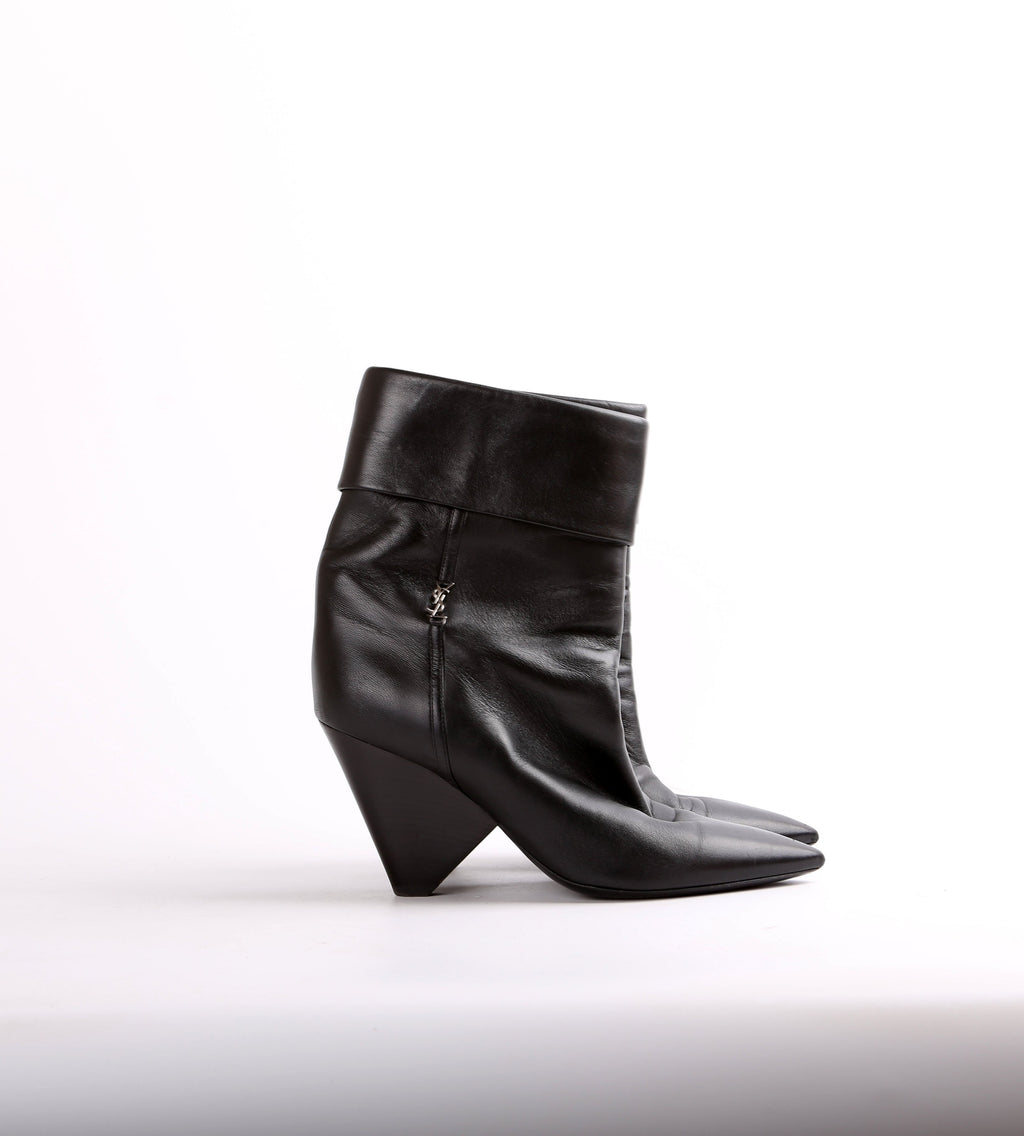 Leather Niki 95MM Booties Size 40