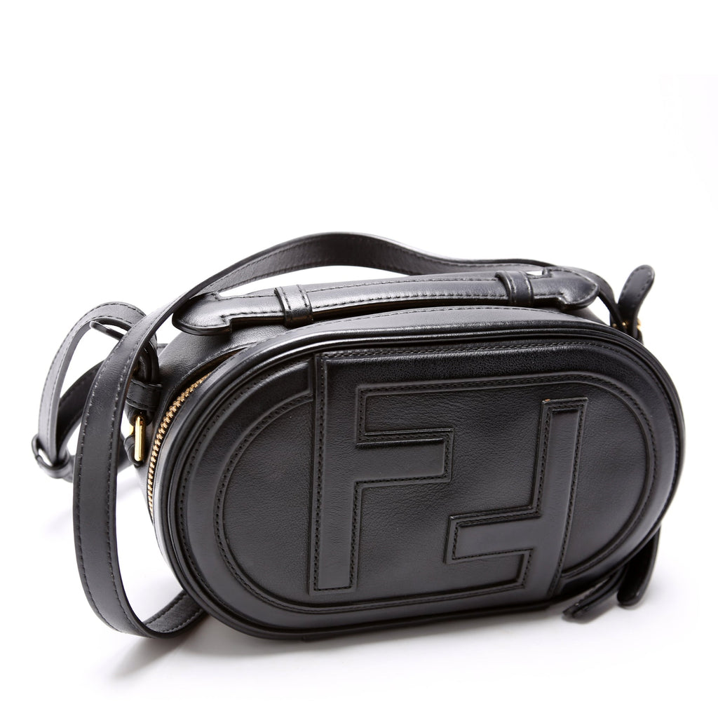 Vitello Grace Leather O'Lock Mini Camera Case Black
