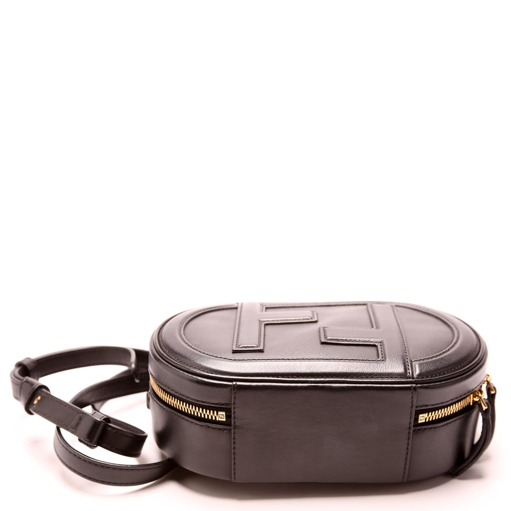 Vitello Grace Leather O'Lock Mini Camera Case Black