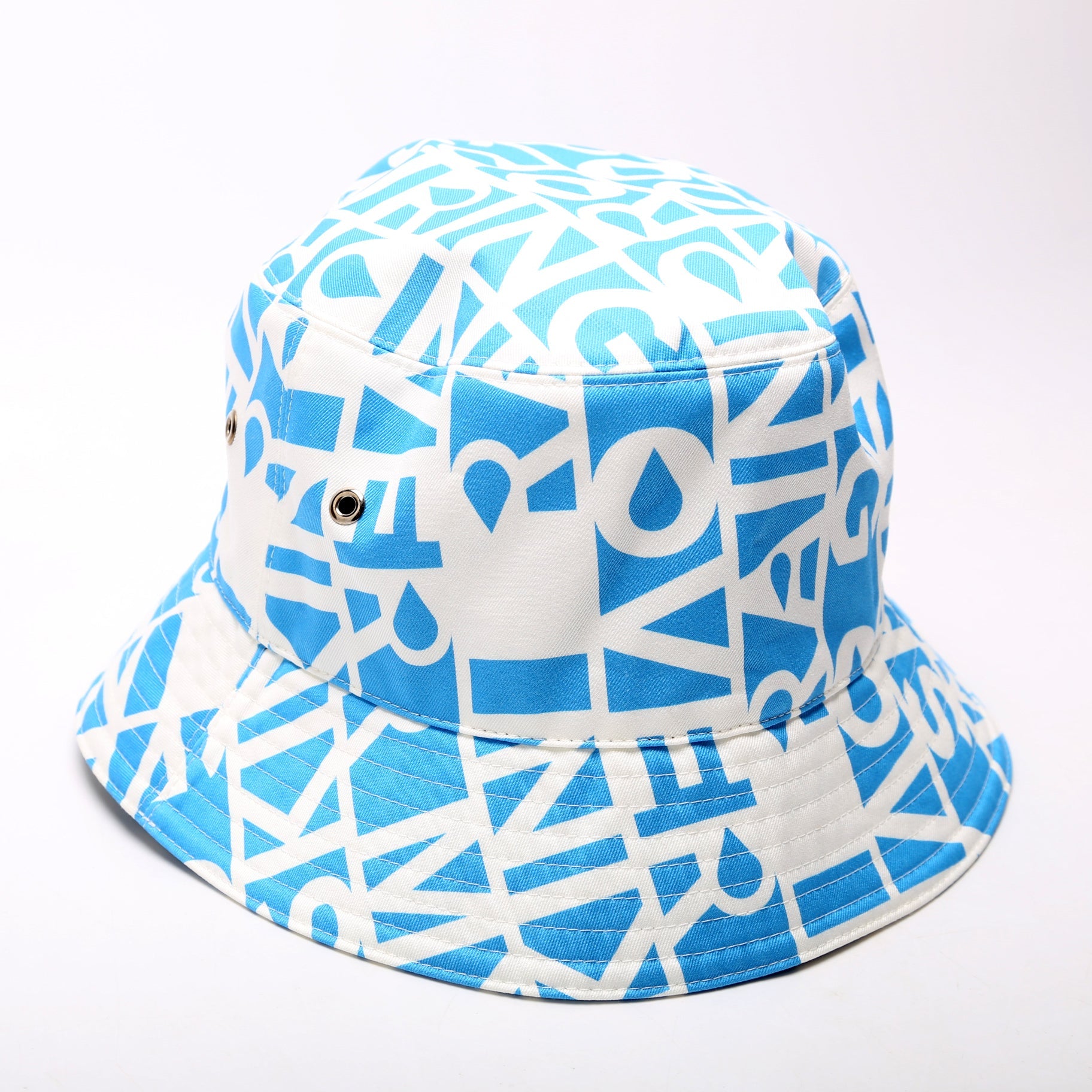 Raintext Printed Bucket Size XL White and Blue