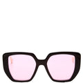 GG0956S Double G Oversized Rectangle Sunglasses Black/Cream