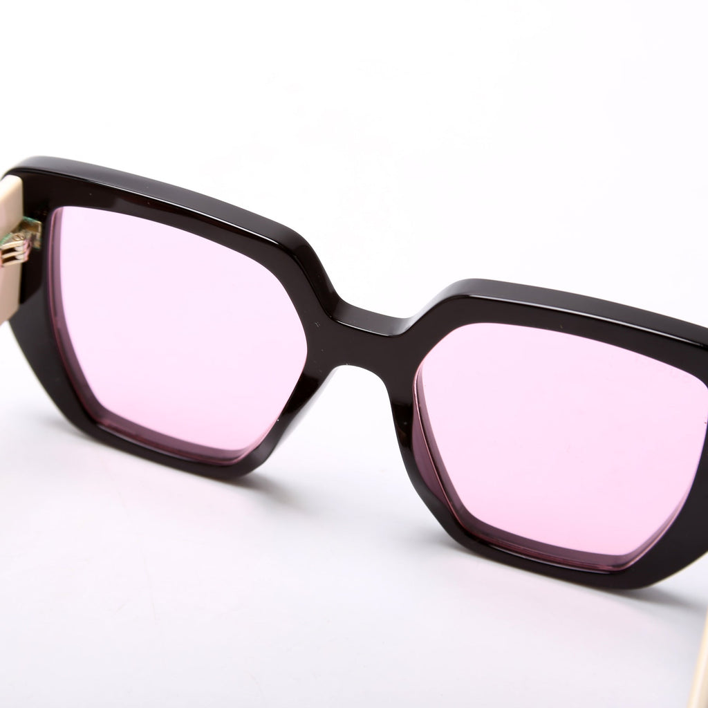 GG0956S Double G Oversized Rectangle Sunglasses Black/Cream