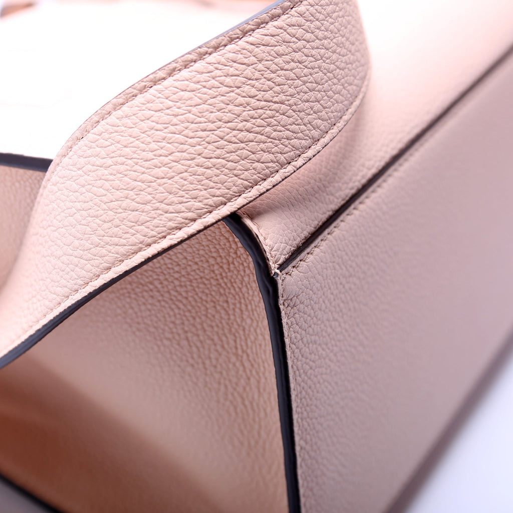 Sunshine Shopper Medium Vitello Chevron Leather Nude