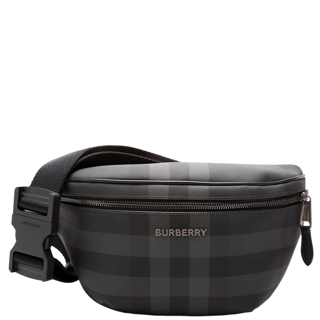 Cason Charcoal Checkered Belt Bag Black