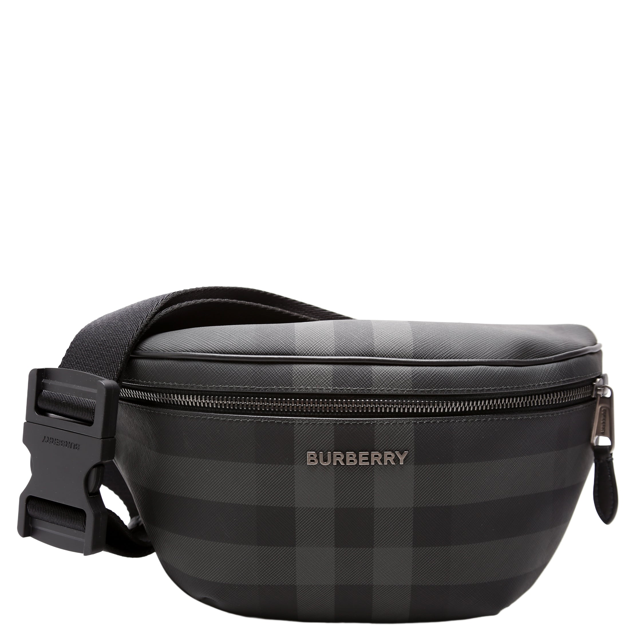Cason Charcoal Checkered Belt Bag Black