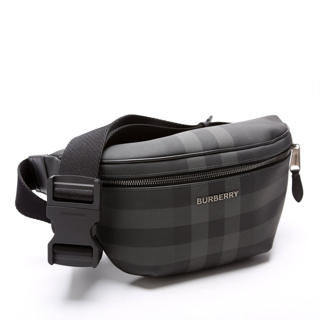 Cason Charcoal Checkered Belt Bag Black