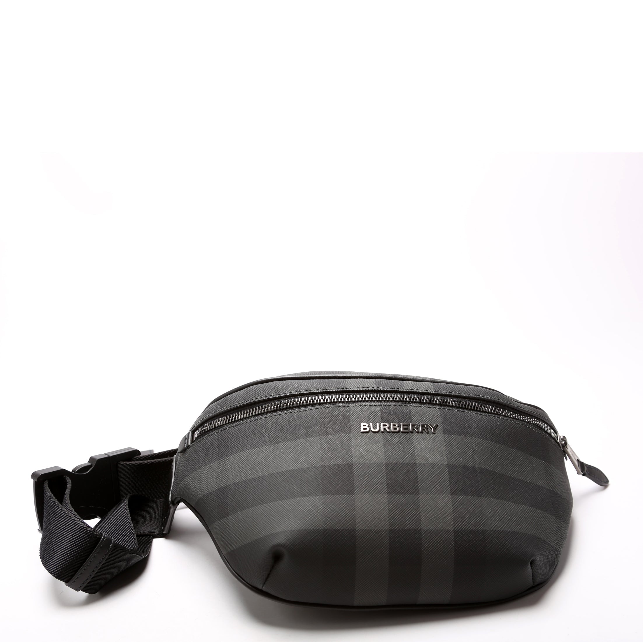 Cason Charcoal Checkered Belt Bag Black
