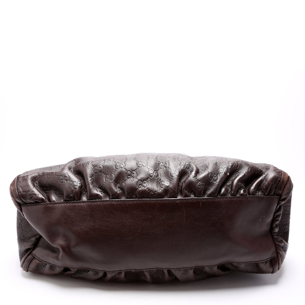 189833 Guccissima D Ring Hobo Brown