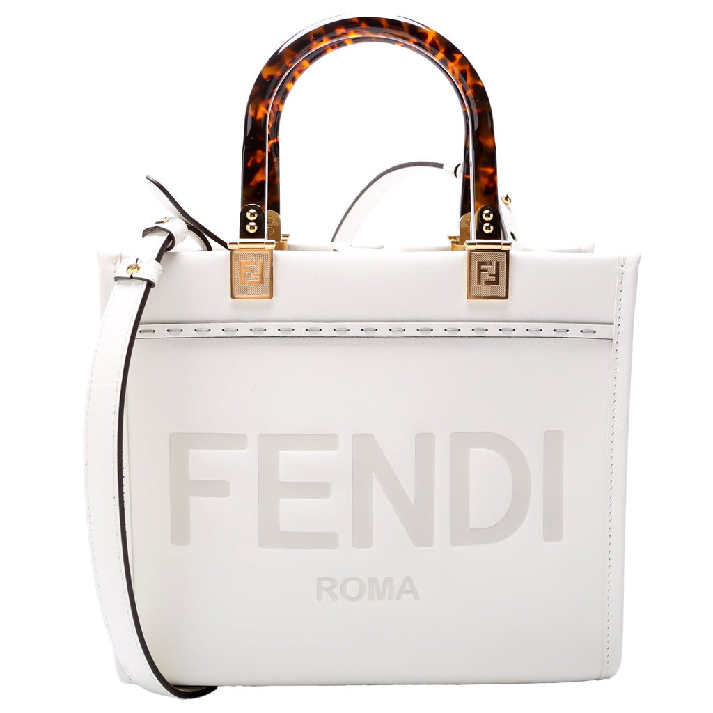 8BH394 Sunshine Shopper Small Leather White