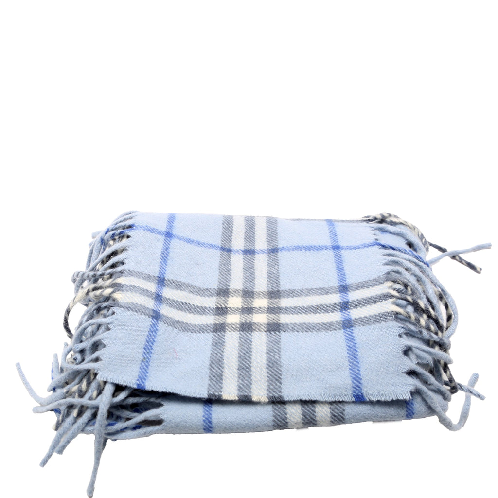 Cashmere Small Wrap Scarf Blue