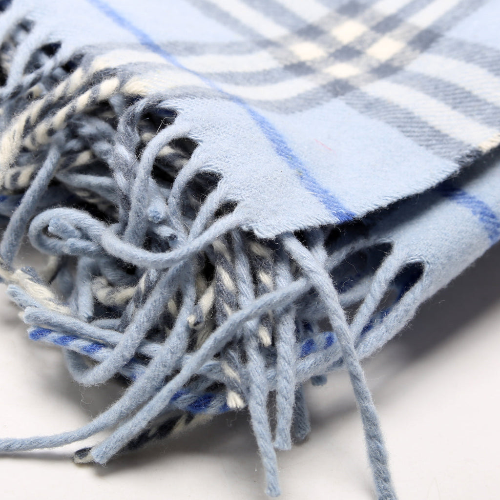 Cashmere Small Wrap Scarf Blue