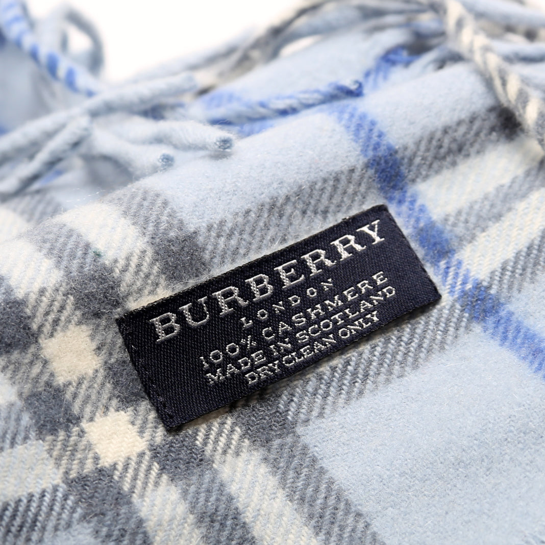 Cashmere Small Wrap Scarf Blue