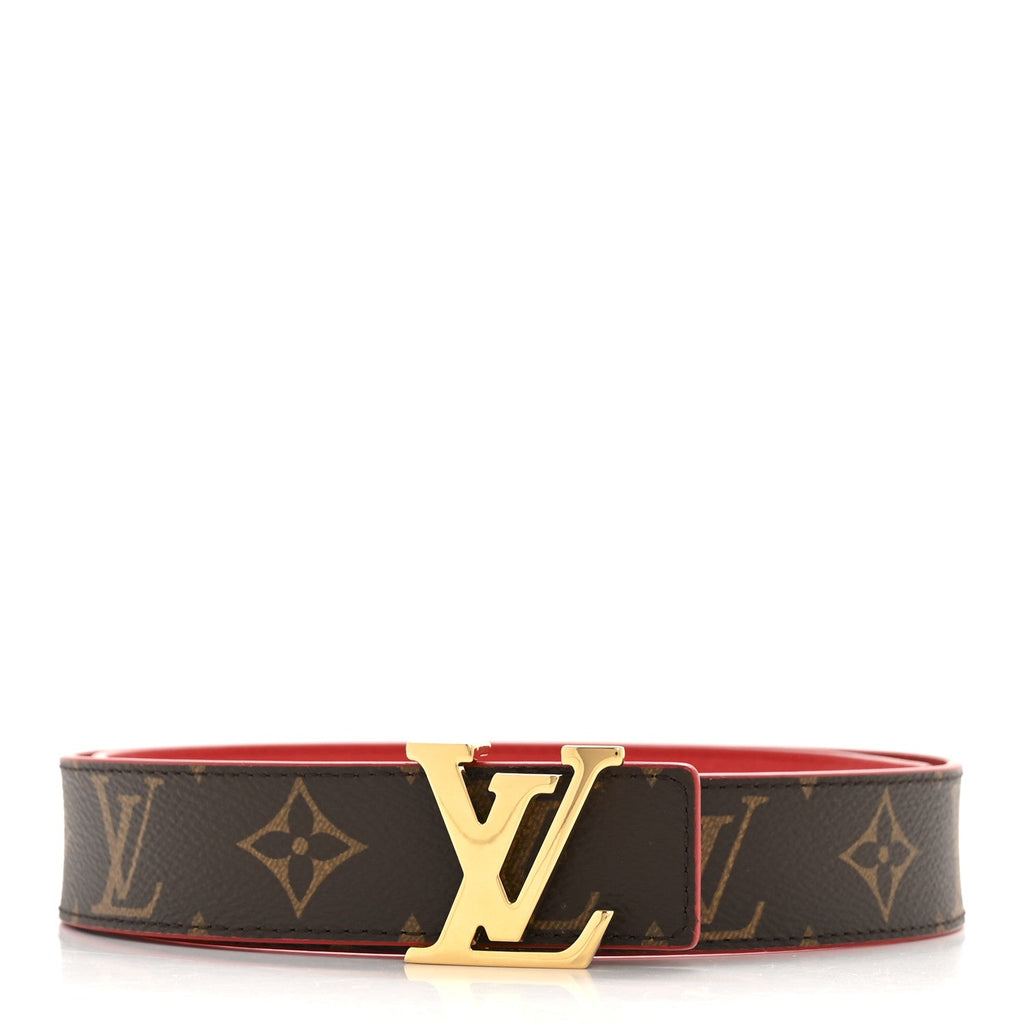 Louis Vuitton Monogram 30mm LV Initiales Reversible Belt 75 30 Coquelicot