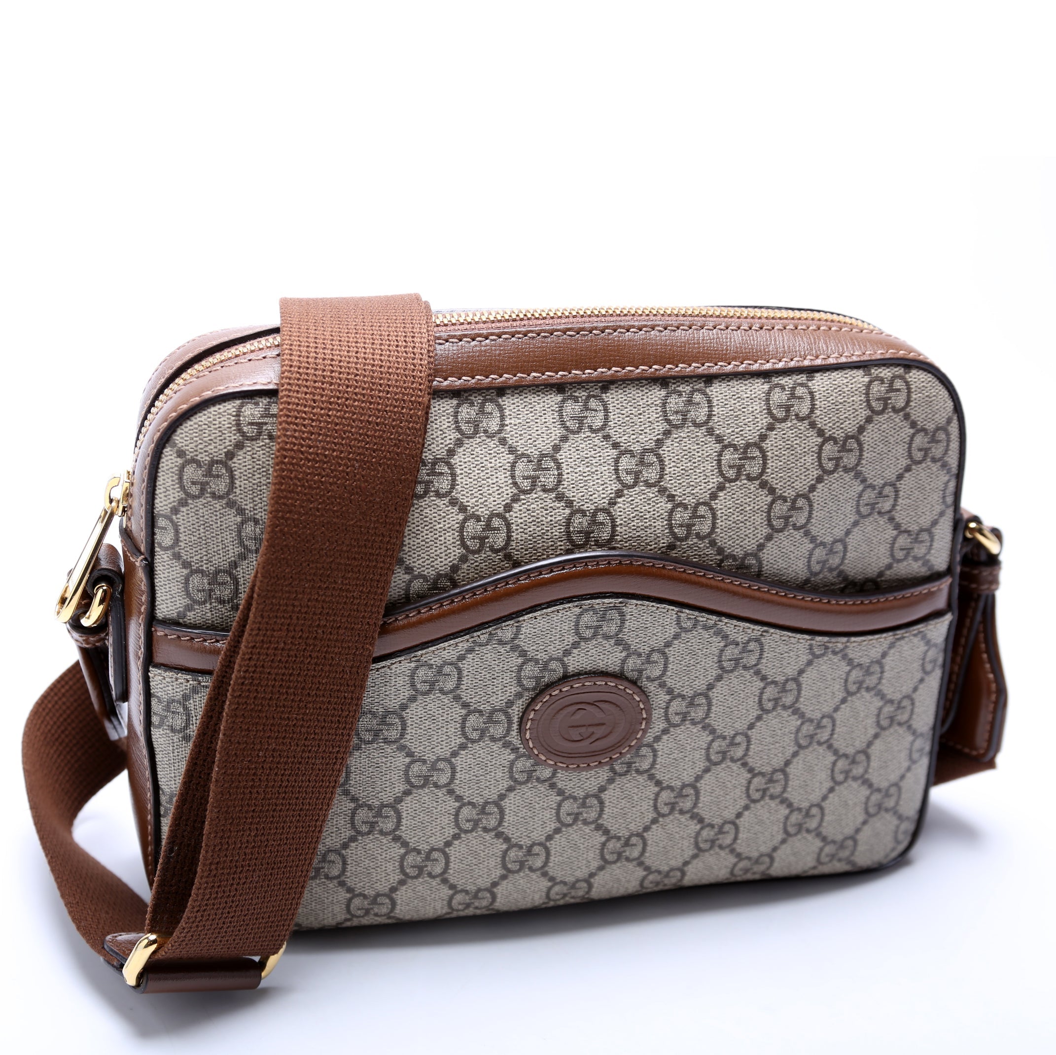 675891 Interlocking GG Messenger Brown