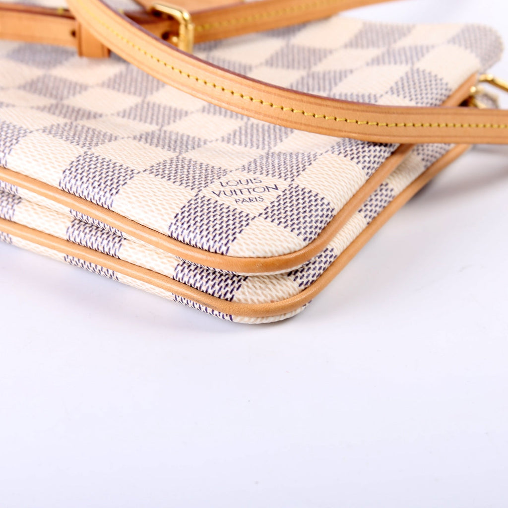 Double Zip Pochette Azur