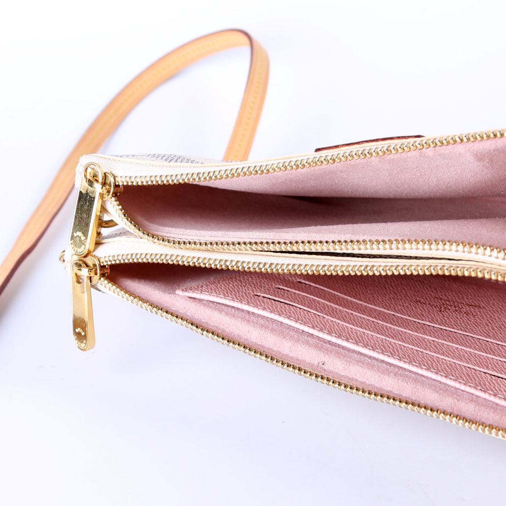 Double Zip Pochette Azur