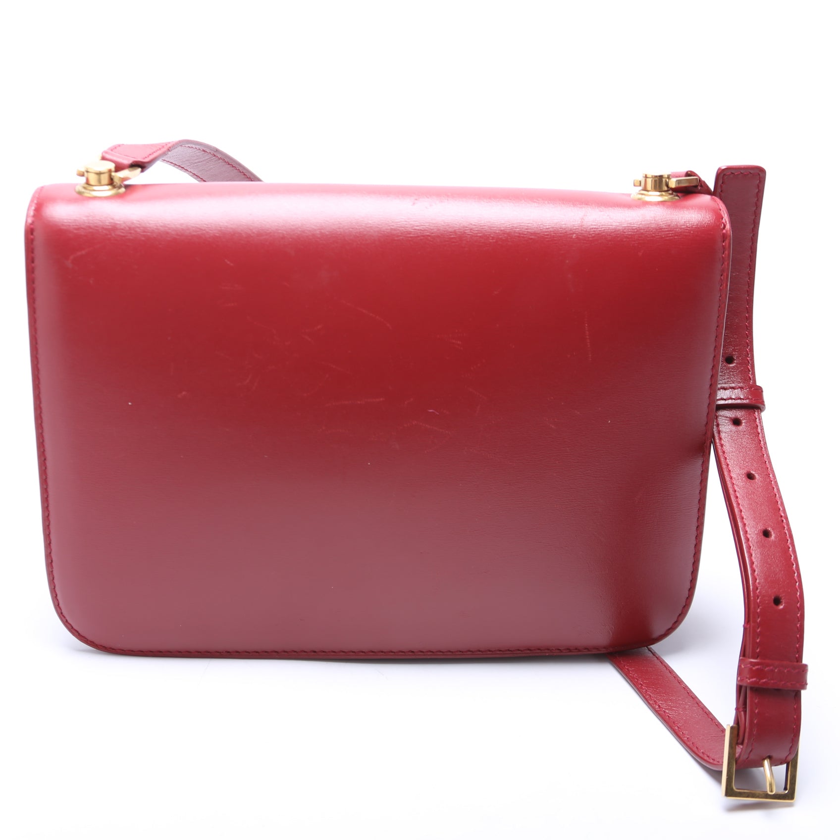 Calfskin Le Carre Satchel Red