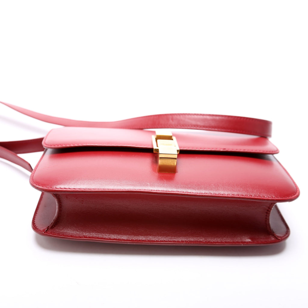 Calfskin Le Carre Satchel Red