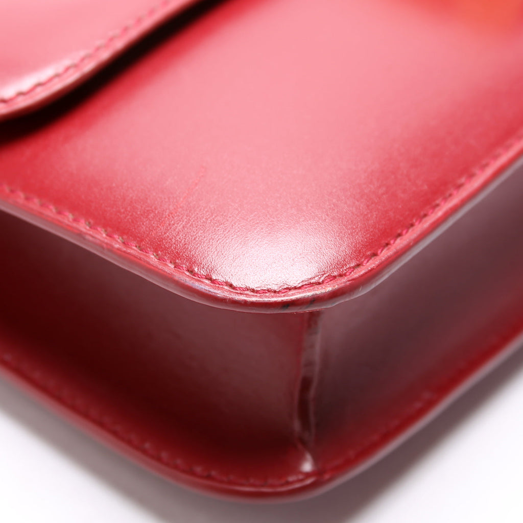 Calfskin Le Carre Satchel Red